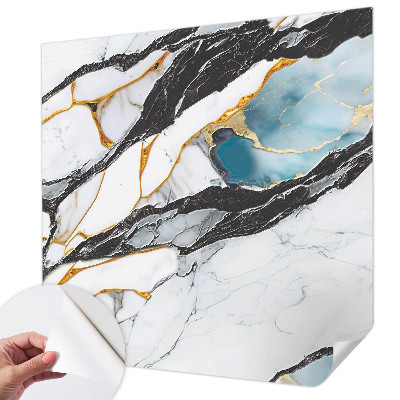 Papel de parede autocolante com padrão de mármore elegante