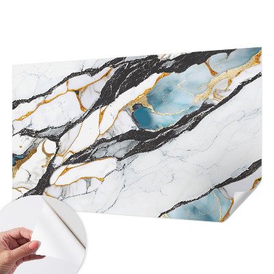 Papel de parede autocolante com padrão de mármore elegante
