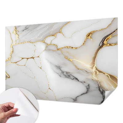 Papel de parede autocolante para sala com padrão de mármore em acabamento elegante