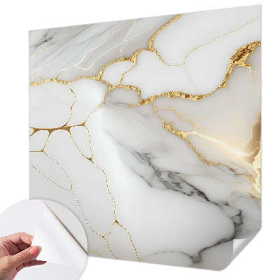 Papel de parede autocolante para sala com padrão de mármore em acabamento elegante