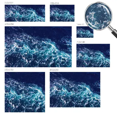 Papel de parede autocolante para quarto com estampa de ondas do mar