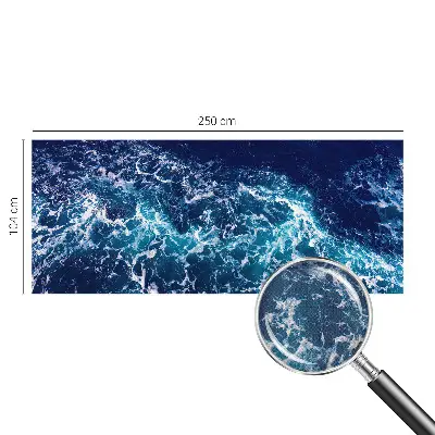 Papel de parede autocolante para quarto com estampa de ondas do mar