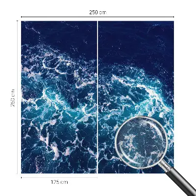 Papel de parede autocolante para quarto com estampa de ondas do mar