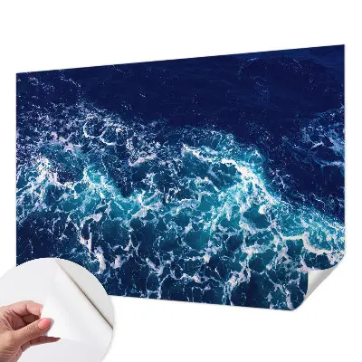 Papel de parede autocolante para quarto com estampa de ondas do mar
