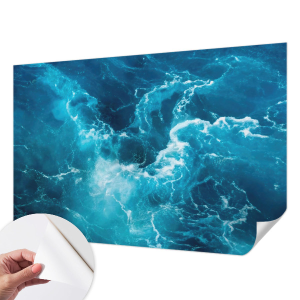 Autocolante de parede fotográfico com padrão de redemoinhos marinhos