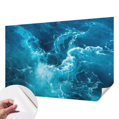 Autocolante de parede fotográfico com padrão de redemoinhos marinhos