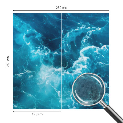 Autocolante de parede fotográfico com padrão de redemoinhos marinhos