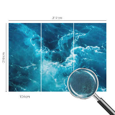 Autocolante de parede fotográfico com padrão de redemoinhos marinhos