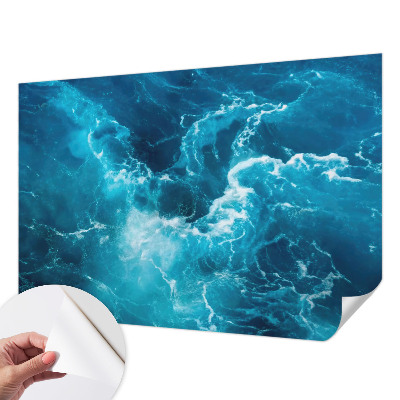 Autocolante de parede fotográfico com padrão de redemoinhos marinhos
