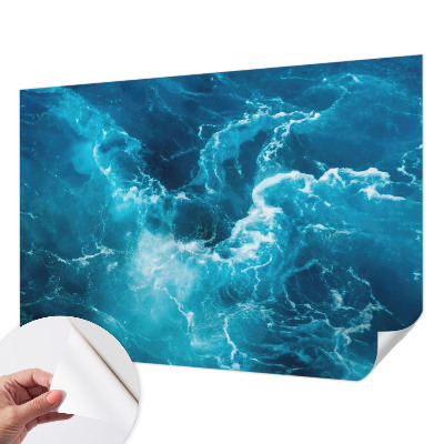 Autocolante de parede fotográfico com padrão de redemoinhos marinhos