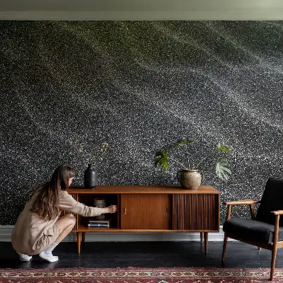 Papel de parede 3D com padrão de ondas de areia