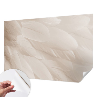 Papel de parede para criança com padrão de penas etéreas