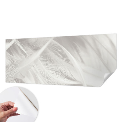 Papel de parede infantil penas sutis