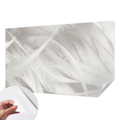 Papel de parede infantil penas sutis