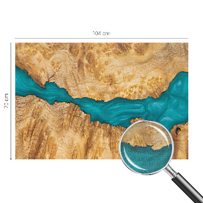 Autocolante de parede fotográfico Madeira e resina