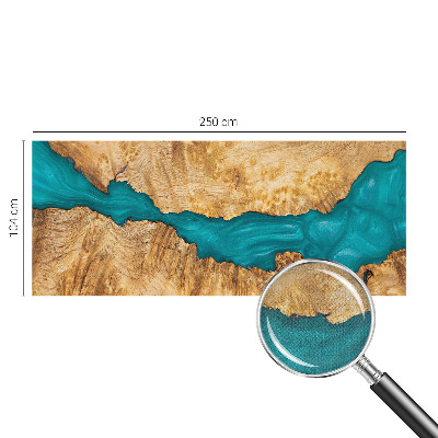 Autocolante de parede fotográfico Madeira e resina