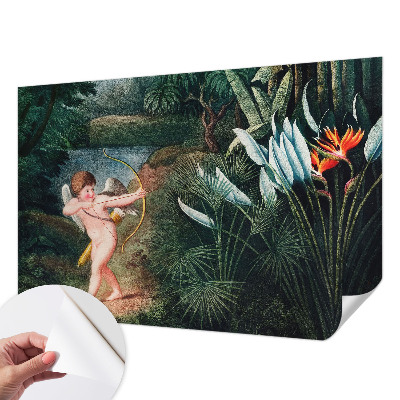 Papel de parede autocolante para quarto com estampa Cupido adorável