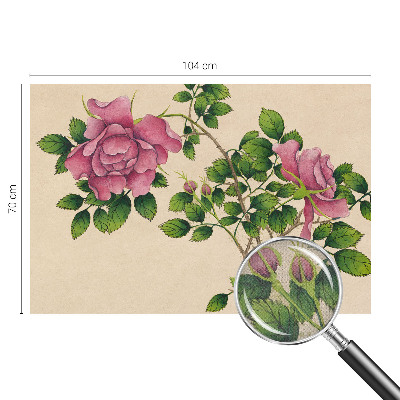 Papel de parede autocolante com estampa de rosas românticas