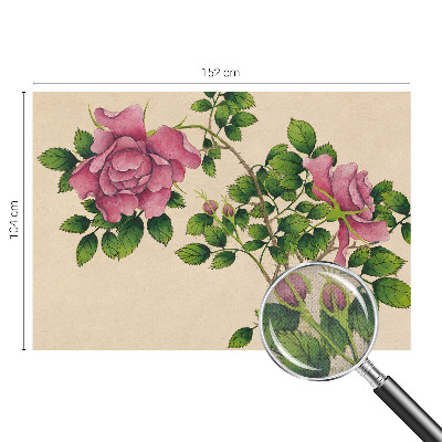 Papel de parede autocolante com estampa de rosas românticas