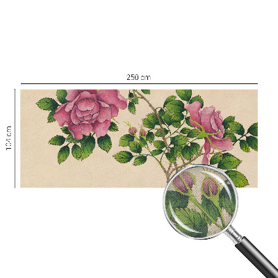 Papel de parede autocolante com estampa de rosas românticas