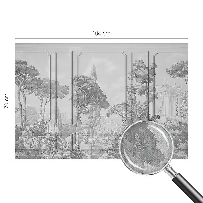 Papel de parede infantil com tema de natureza e elementos atmosféricos