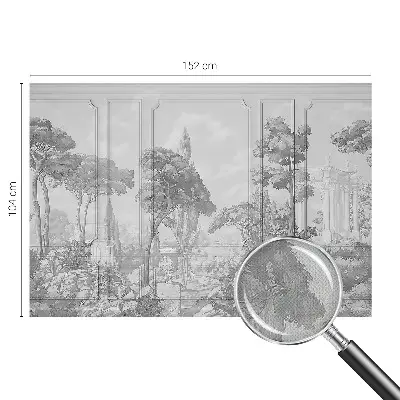 Papel de parede infantil com tema de natureza e elementos atmosféricos