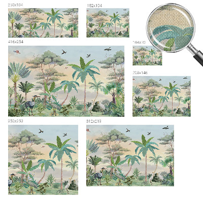 Papel de parede autocolante para quarto Flora exótica