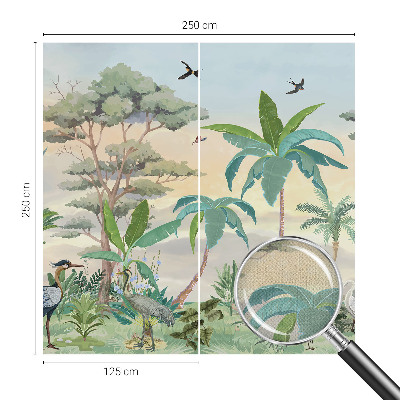 Papel de parede autocolante para quarto Flora exótica