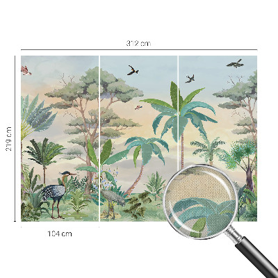 Papel de parede autocolante para quarto Flora exótica