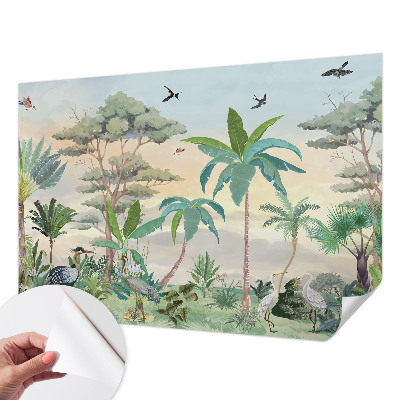 Papel de parede autocolante para quarto Flora exótica