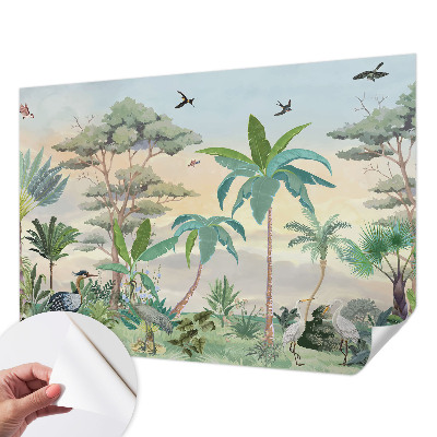 Papel de parede autocolante para quarto Flora exótica