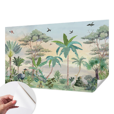 Papel de parede autocolante para quarto Flora exótica