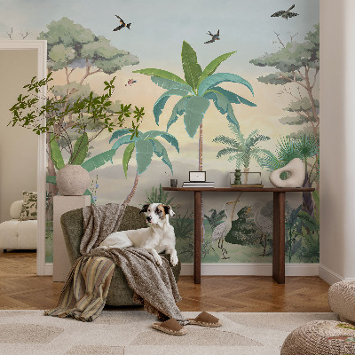 Papel de parede autocolante para quarto Flora exótica