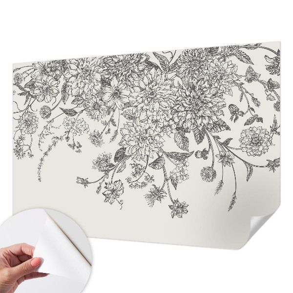 Papel de parede autocolante para quarto Estampa floral