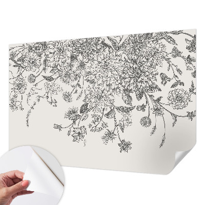 Papel de parede autocolante para quarto Estampa floral