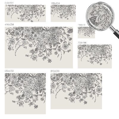 Papel de parede autocolante para quarto Estampa floral
