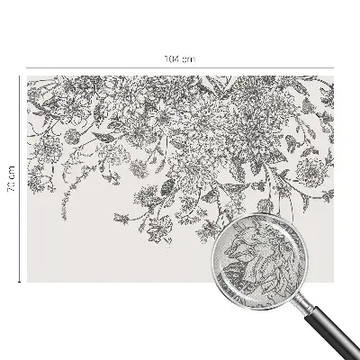 Papel de parede autocolante para quarto com estampa floral