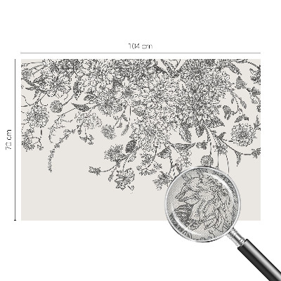 Papel de parede autocolante para quarto Estampa floral
