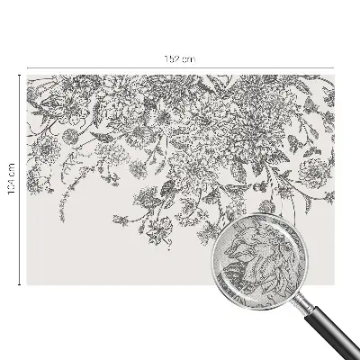 Papel de parede autocolante para quarto com estampa floral