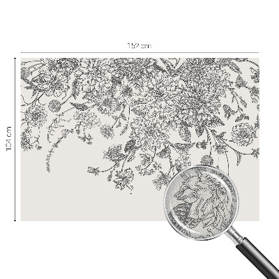 Papel de parede autocolante para quarto Estampa floral