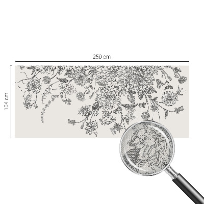 Papel de parede autocolante para quarto Estampa floral