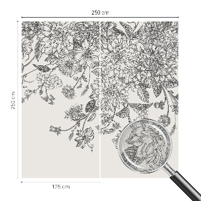 Papel de parede autocolante para quarto Estampa floral