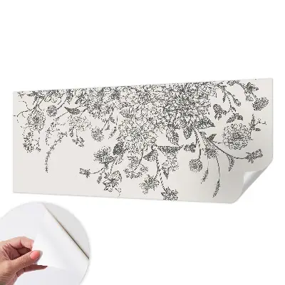 Papel de parede autocolante para quarto com estampa floral