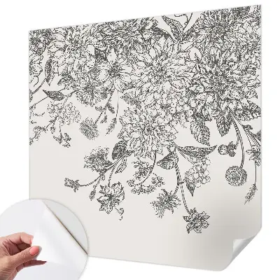 Papel de parede autocolante para quarto com estampa floral