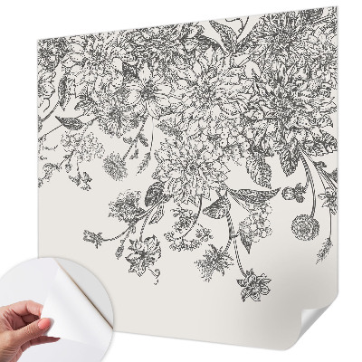 Papel de parede autocolante para quarto Estampa floral