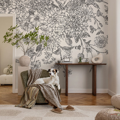 Papel de parede autocolante para quarto Estampa floral