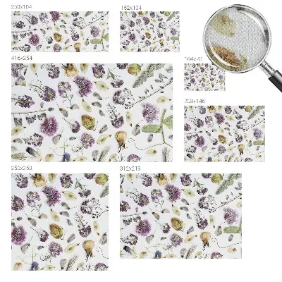Autocolante de parede fotográfico com motivo de flores secas