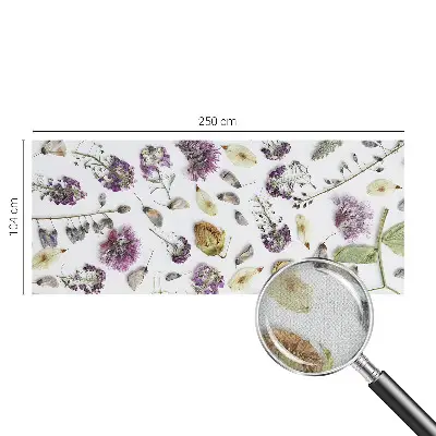 Autocolante de parede fotográfico com motivo de flores secas