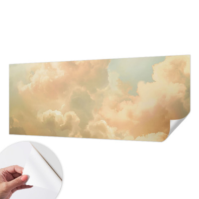Papel de parede 3D com estampa de nuvens etéreas