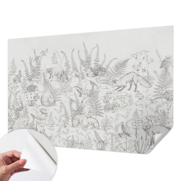 Papel de parede para criança Animais da floresta